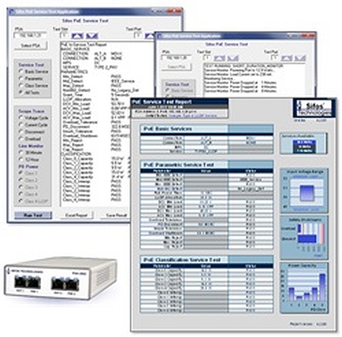 The PSA-3002-SA PoE Service Analyzer marries the Sifos PSA-3002 Compact PowerSync Analyzer with specialized application software