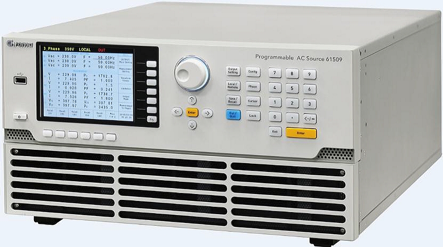 Chroma 61500/61600 series of programmable AC power sources.