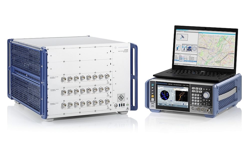 R&S CMX500 OBT wideband radio communication tester and the R&S SMBV100B vector signal generator from Rohde & Schwarz.