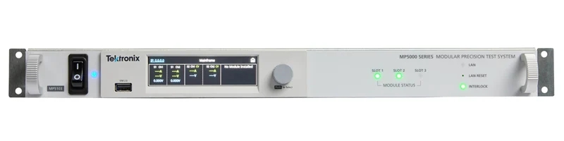 mainframe of the MP5000 Series test system from Tektronix